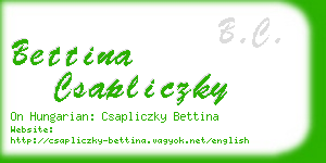 bettina csapliczky business card